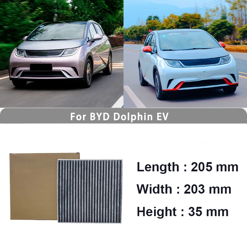 Cabin Filter for BYD Dolphin EA1 EV ATTO 1 2022 2023 2024 Activated Carbon Filters  internal Filter Anti-PM2.5 Car Accessories