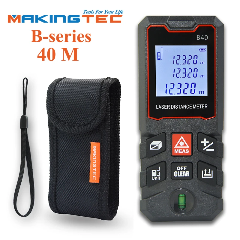 MAKINGTEC Laser Meter Laser Rangefinder Roulette 40/60M Digital Measuring Tape Distance Meter Laser Tape Measure Laser Device