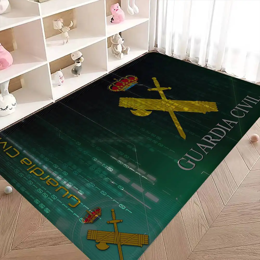 S-Spanish C-Civil G-Guard Floor Mat Retro Multiple Choice Living Room Kitchen Rug Non-Slip Modern Home Decor