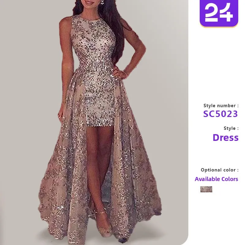 

Сексуальное длинное платье Svel Dr 2025, новое облегающее вечернее платье со средней талией и разрезом для женщин без регистрационного номера бренда