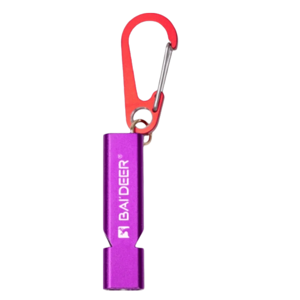Keychain With Lanyard Aluminum Alloy Whistle Loud Portable High Decibel Whistle Metal Whistle Survival Whistle Hiking