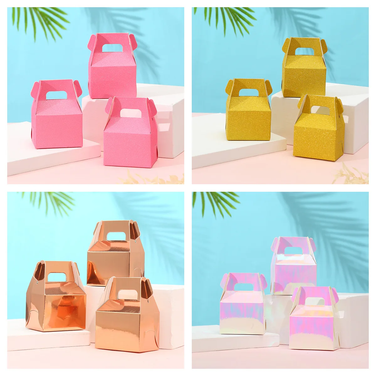 6 pcs Unique Cake Boxes and Candy Boxes for Gift Packaging -Gift Bags Included Packaging Box Cake Boxes and Packaging Candy