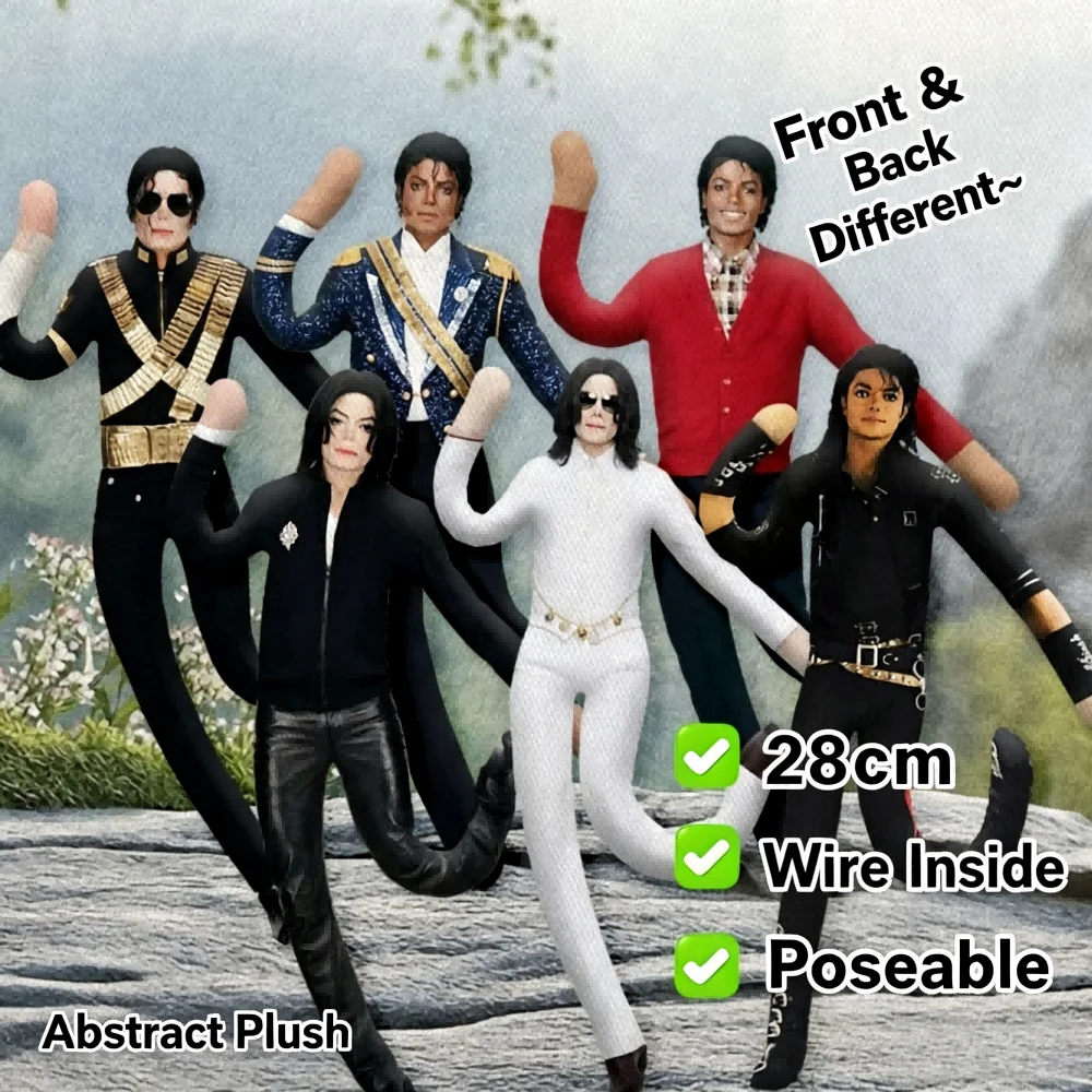Nouvelle figurine en peluche Michael Jackson, accessoire de cosplay, décoration de chambre, avec articulations mobiles, cadeau