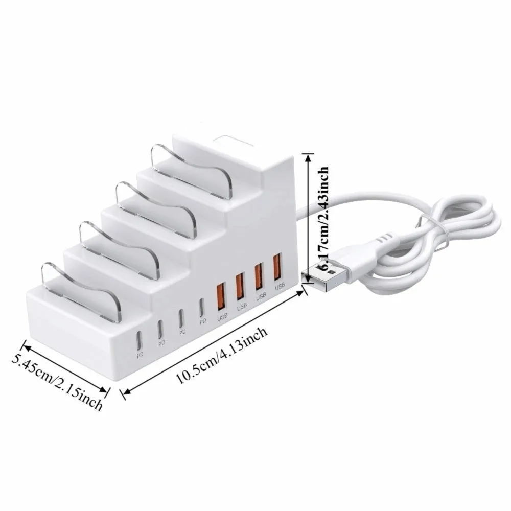 Portable Design Multi Port Type-C HUB Compact Stable USB Splitter Practical Convenient Multi Port Docking Station Data Transfer - view 6