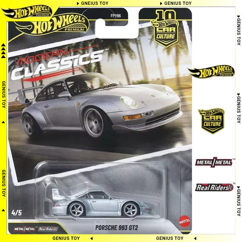 

Коллекционная модель Hot Wheels 2026 Car Culture Modern Classics PORSCHE 993 GT2, масштаб 1:64, литой металлический корпус, иконка производительности, подарок для автолюбителей