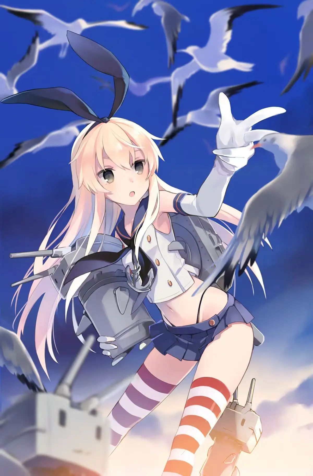 

Shimakaze Cosplay costumes including Fleet sailor suit female outfit anime performance set and Halloween