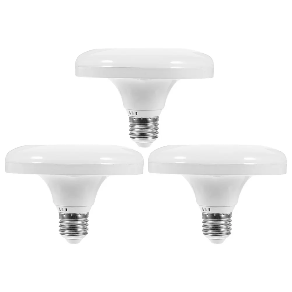 

3 Pcs High Power LED Bulbs Durable Compact Aluminum Housing E27 Base for Home Office Warehouse Lighting