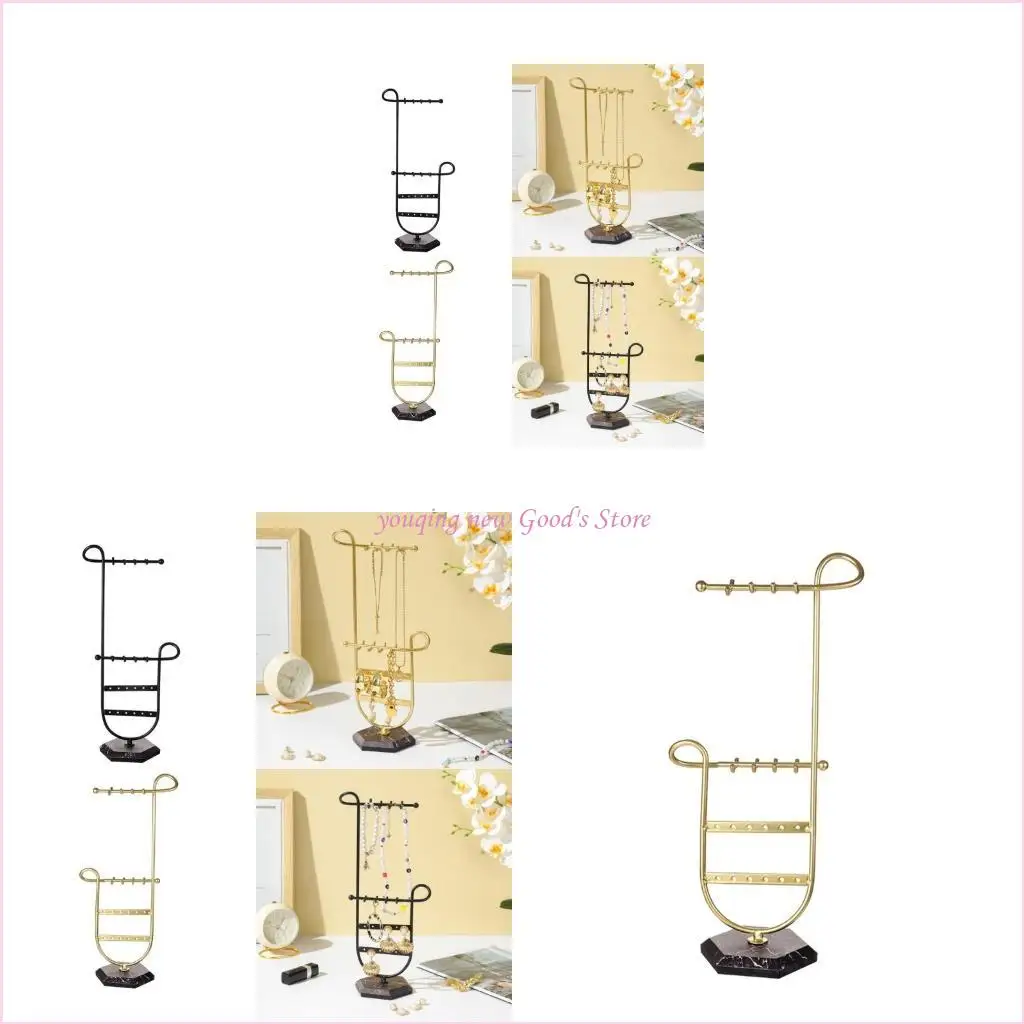 57QA Earring Necklace Display Rack Multi-Level Tabletop Jewelry Stand