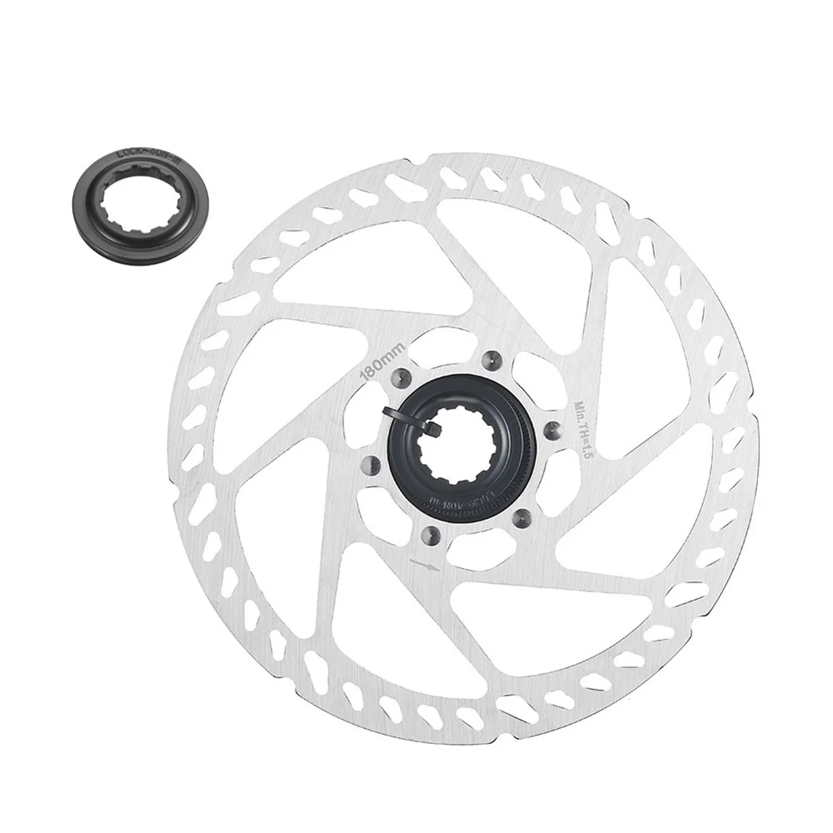 VXM Mountain Bike Disc Brake Rotor 180mm Ultralight Brake Disc for Hub Compatible with Road Bike