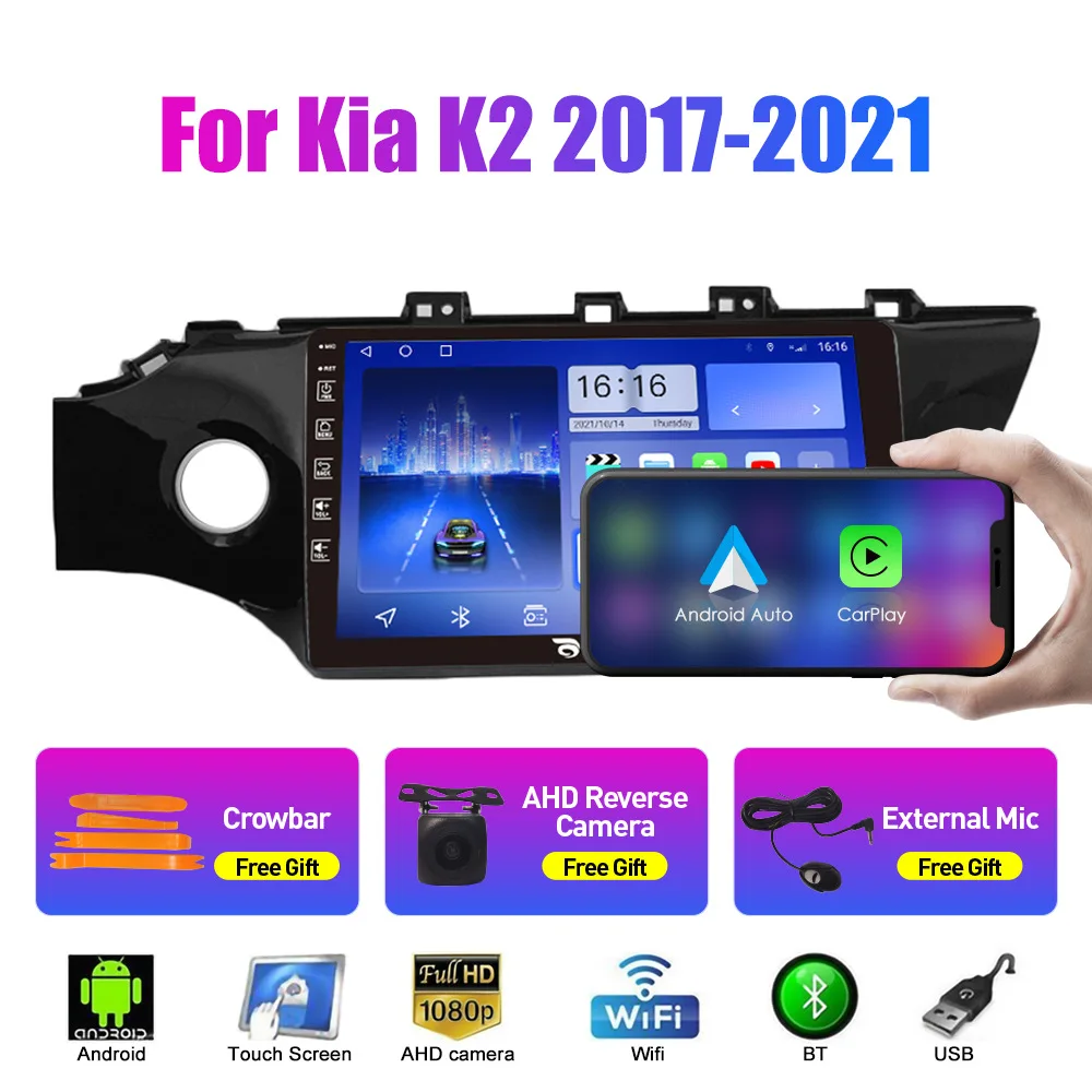 For Kia K2 2017-2021 Russia Android Navigator GPS Reversing Image Car All-in-One