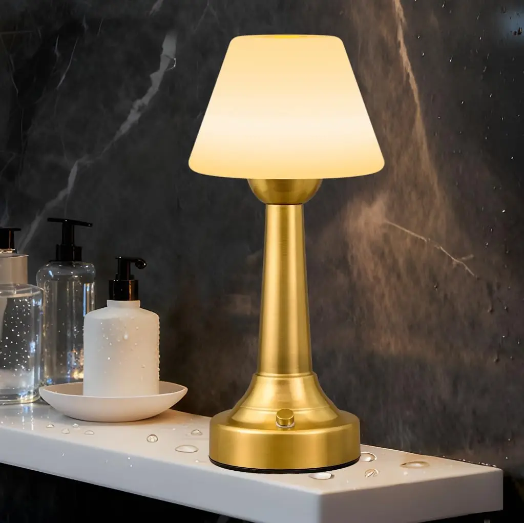 

Водонепроницаемая лампа для душа с 18-часовой автономной работой, сенсорный светильник с регулировкой яркости для ванной комнаты и использования в ванной в ночное время