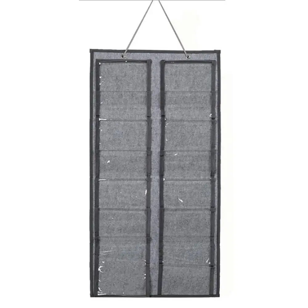 Multi-Grid Organizer Dust Proof Sunglasses Hanging Organizer Pocket Wall Stand Holder Hanging Bag Hanging Wall Glasses Holder