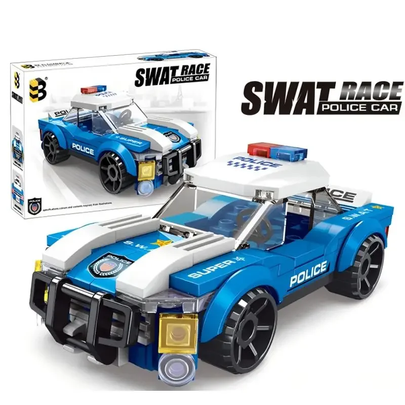 

OUZEY Micro Building Blocks Set - Police Car, Classic Auto & Construction Vehicles, STEM Learning Toys Gift for Kids Age 14+