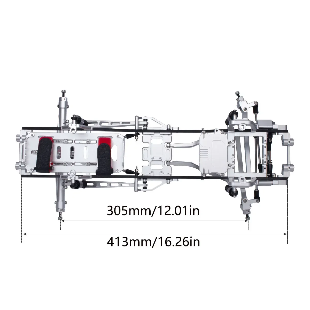 CAC Aluminum Twin I-Beam 2WD Pre-Runner Chassis Kit for 1/10 RC Crawler Axial SCX10 I II III TRX4 Desert Truck Capra Upgrade