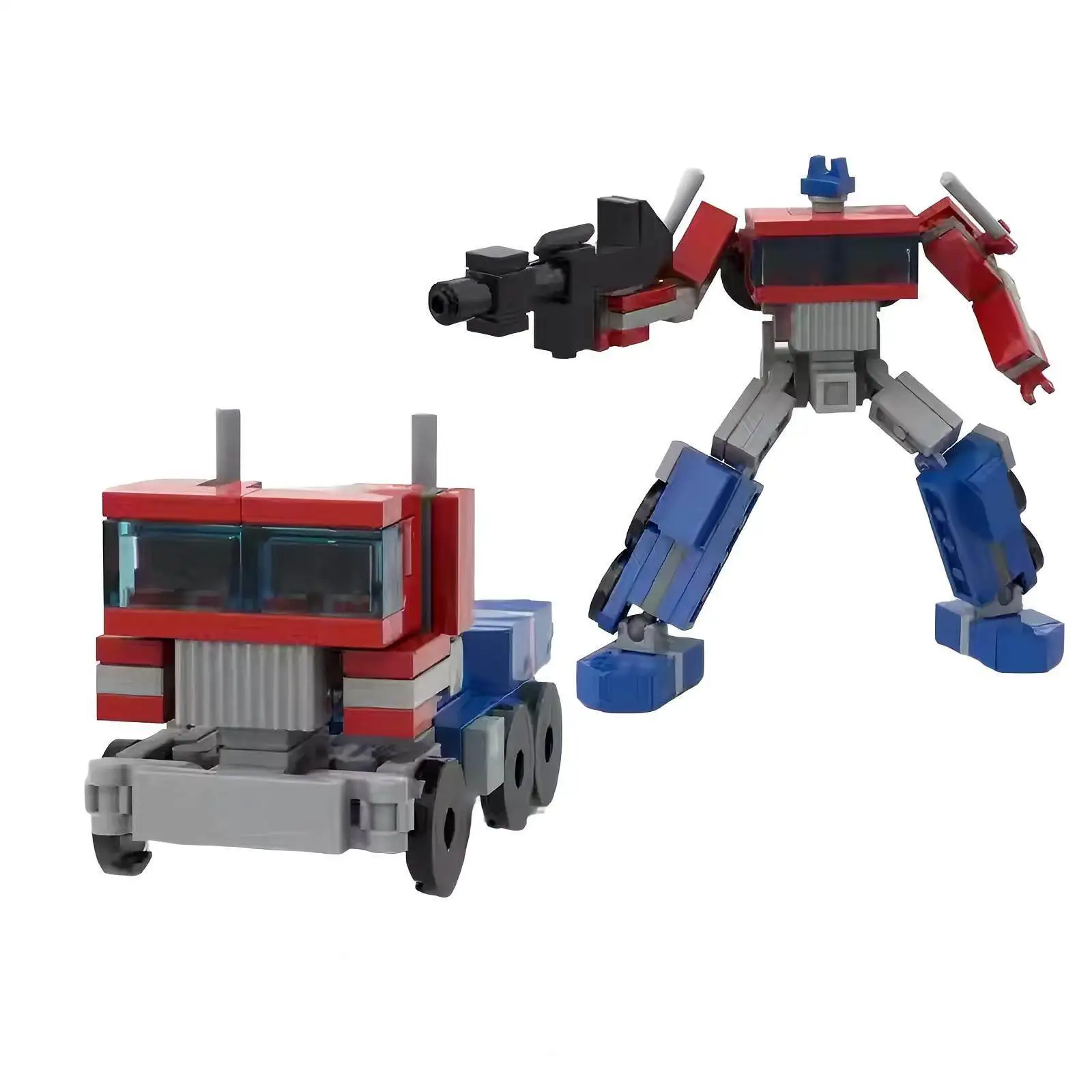 MOC educatieve montagemodel auto voor kinderen robot vervormt mecha decompressie bouwsteen speelgoedornamenten