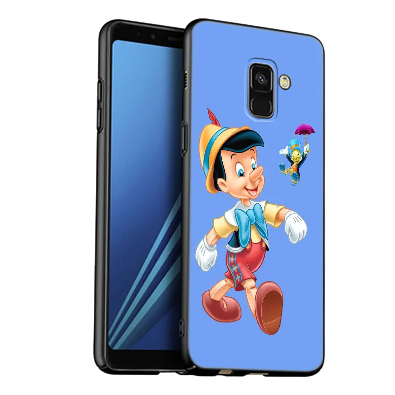 Funny Anime Pinocchio Phone Case For Samsung Galaxy A01 A03 Core A04 E A02 A05 A10 A20 A21 A30 A50 S A6 A8 + A7 2018 Black Cover