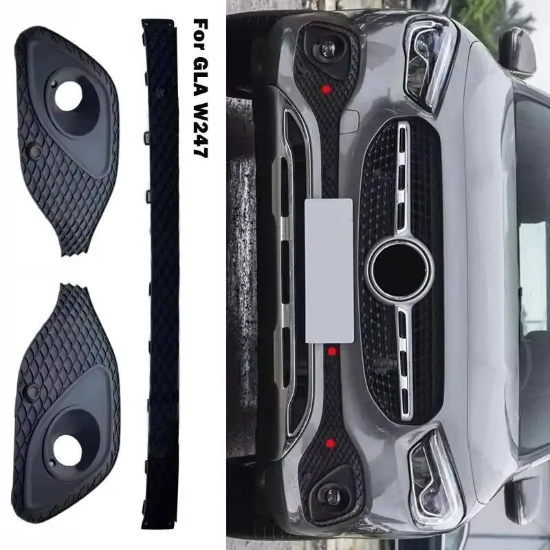 

For Mercedes Benz GLA H247 W247 A2478851304 A2478851404 A2478851504 Front Lower Grill Bumper Radiator Grille Fog Lamp Cover