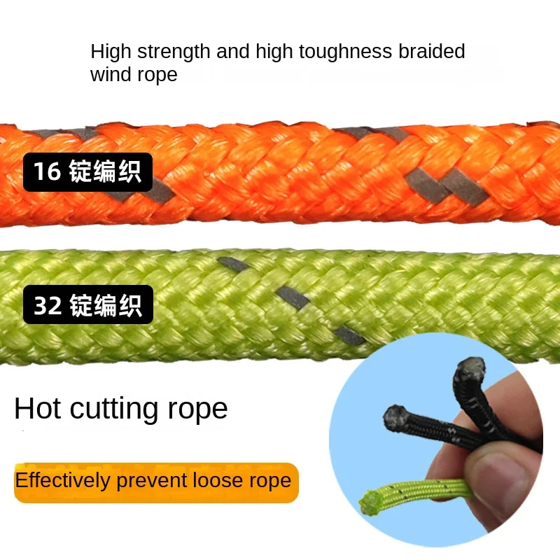 Tent Rope Hanger Pulley Hook, Adjustable Lanyard Hanging, Secure and Non Slip, Fit for Camping, Outdoor Activities, Canopies, 4m