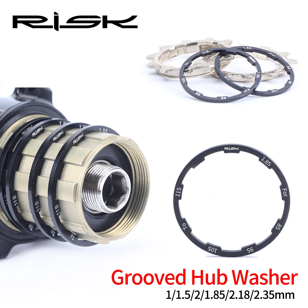 RISK 1/1.5/2/1.85/2.18/2.35mm Bicycle Hub Washer MTB Bottom Bracket Spacers Flywheel Cassette Gasket Road Bike Freehub Washer