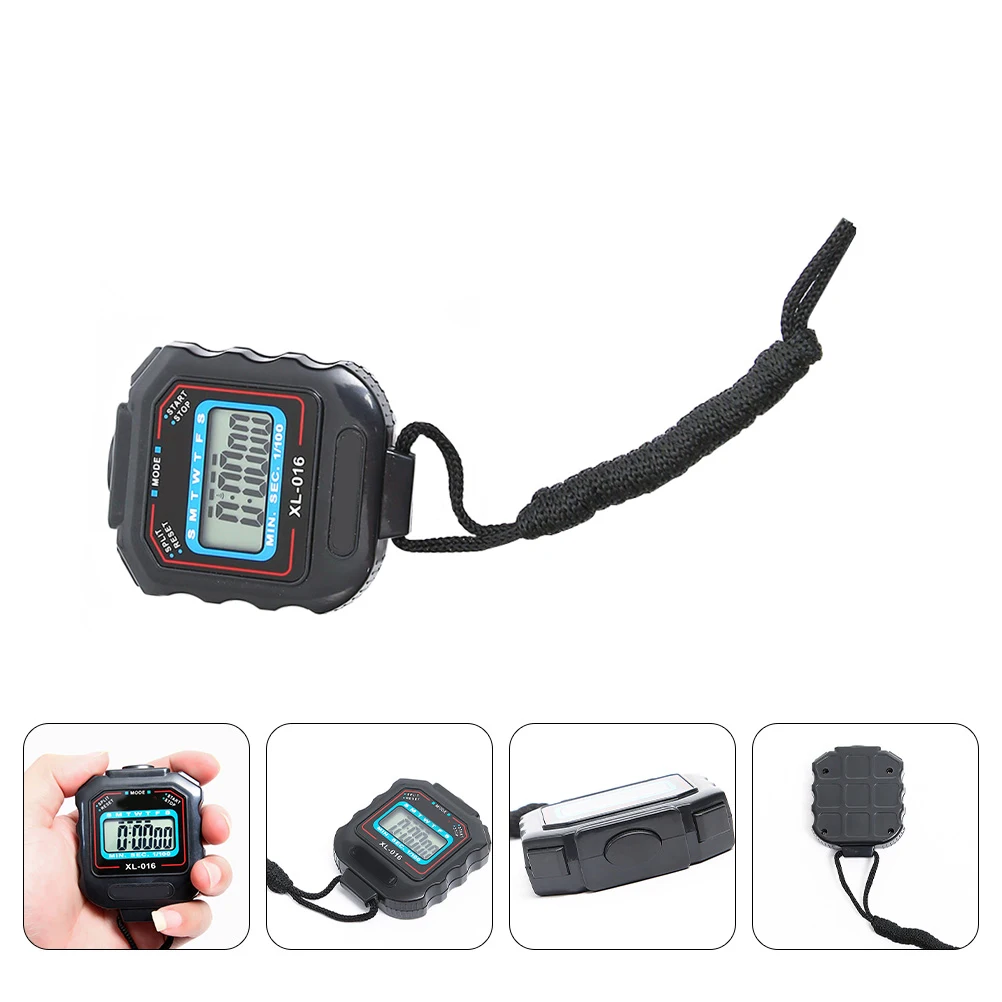 

Electronic Stopwatch Timer For Sports Running Swimming Racing Black Multi-Function Digital Watch