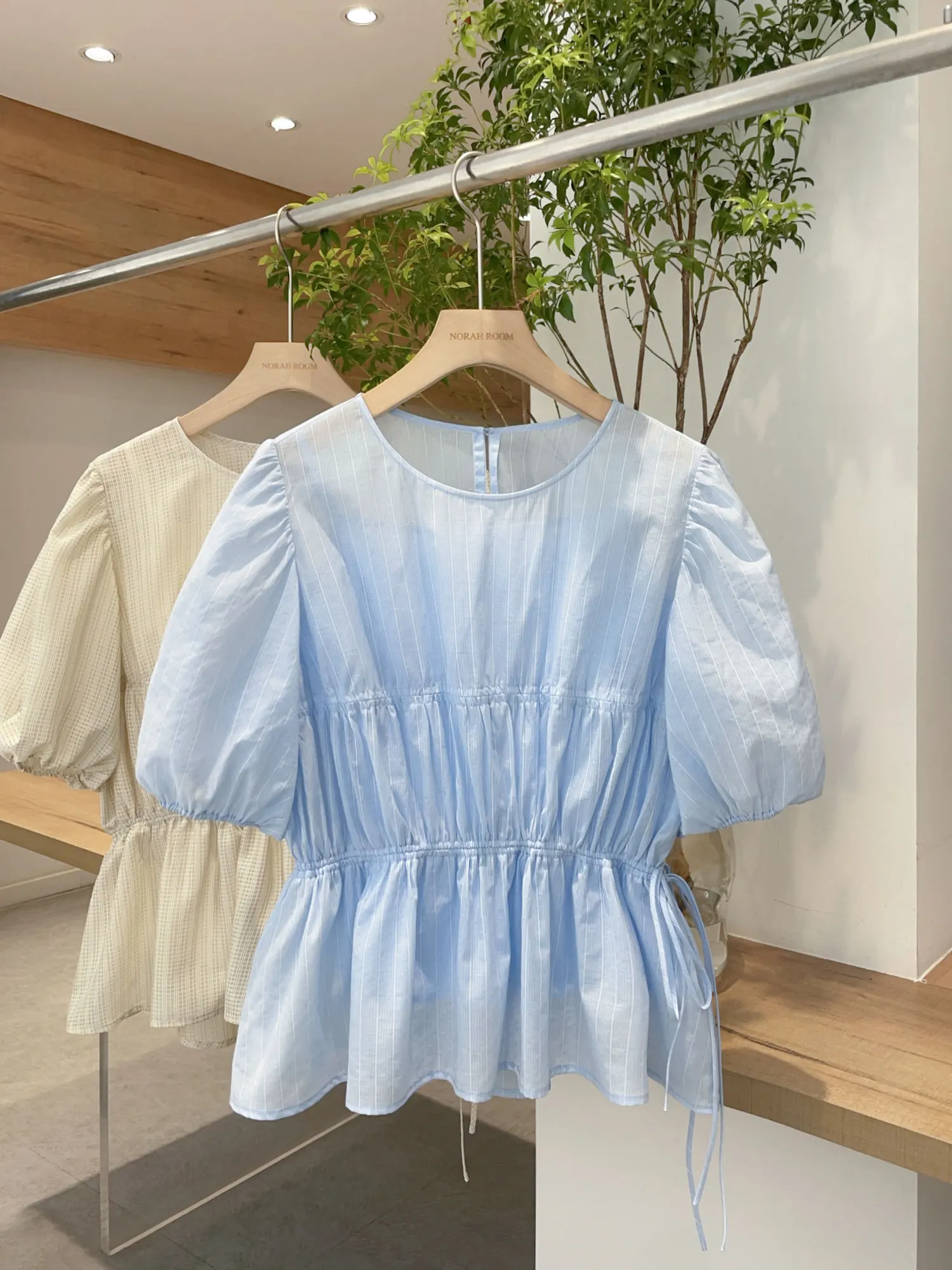 

Noxiao La Authentic Summer 2025 New Brand on ort Sve Chiffon Dstring ter irt Korean Sle Straight Cut Tw...