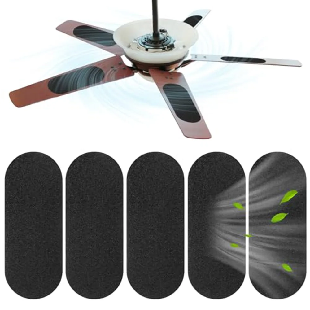 5 Pcs Ceiling Fan Filter Kit - Coconut Shell Carbon Air Filters Set Kit Filters For Fan Blades, Easy Install, Keep Air Fresh