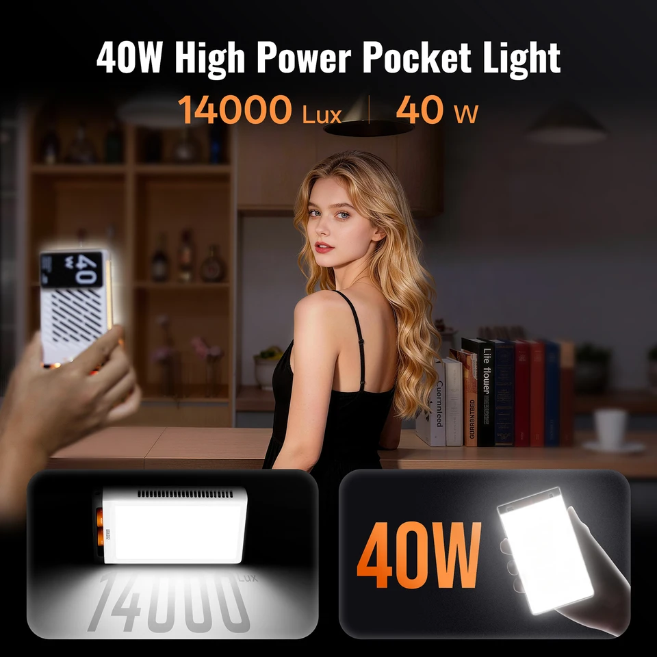 ZHIYUN Official FIVERAY M40 40W LED Lights Handheld Pocket Light