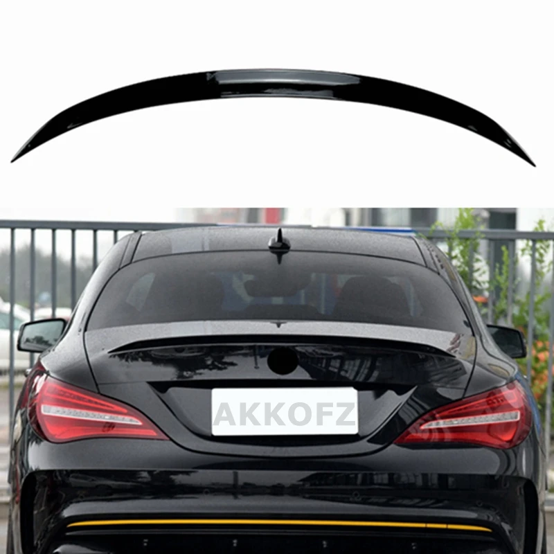 For Mercedes-Benz CLA W117 C117  Carbon Fiber Rear Spoiler Trunk Wing 2013-2019 Gloss Black