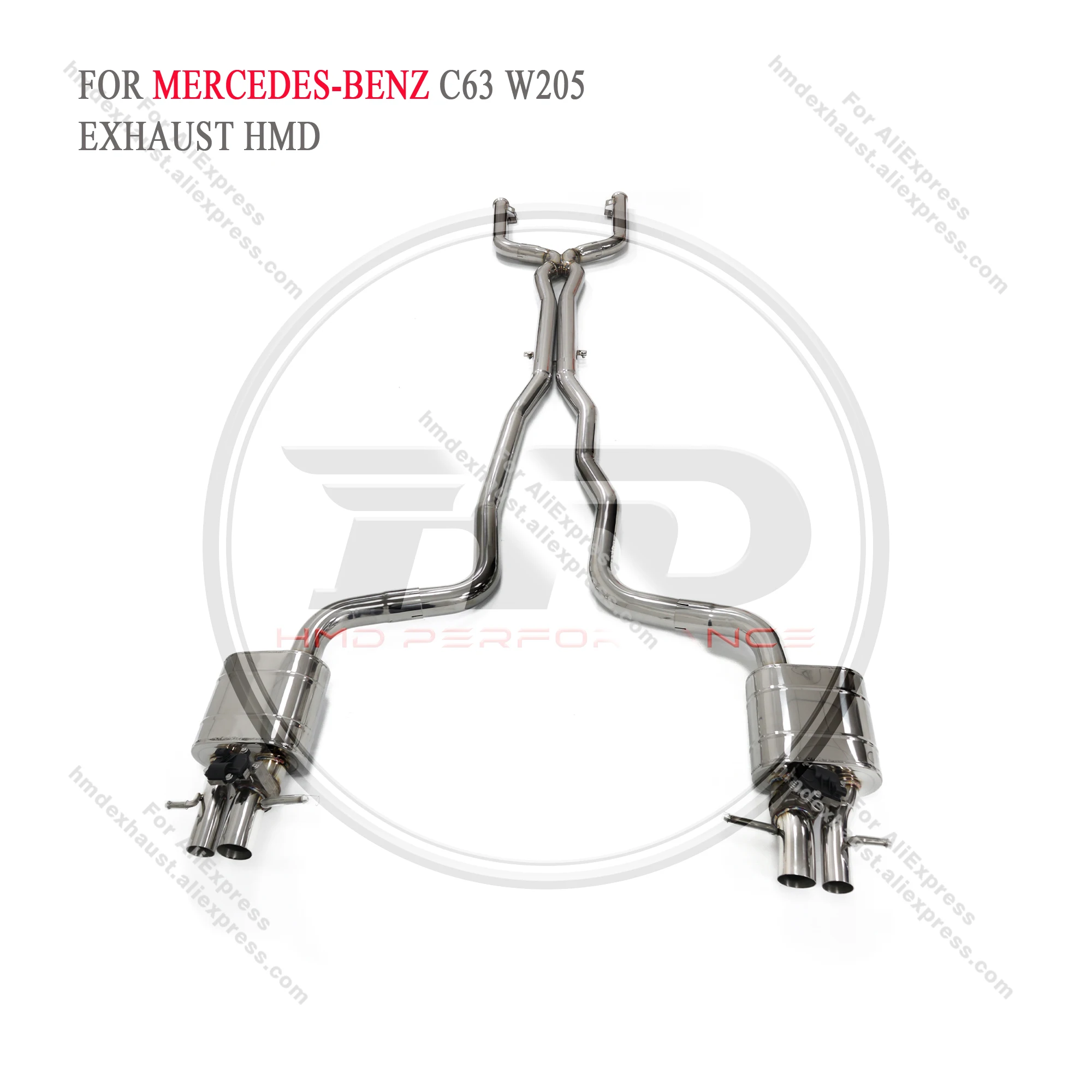 

HMD Stainless Steel Exhaust System Performance Catback For Mercedes benz C63 W205 With valve