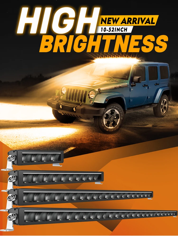 CO LIGHT LED Light Bar 52 Inch 60,000LM DRL Spot Flood Combo Beam Driving Off Road Fog Work for Truck Pickup ATV UTV SUV 12V 24V