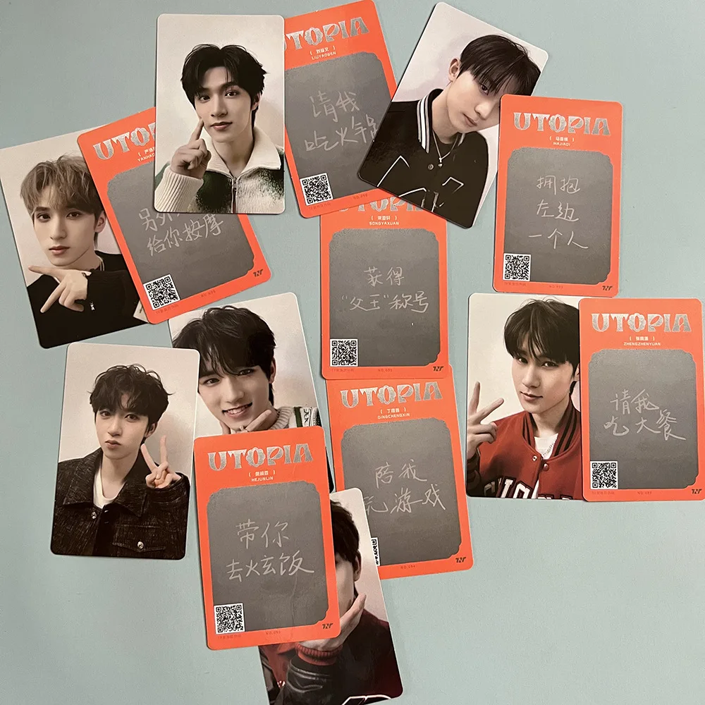 KPOP TNT 2ND Album UTOPIN PhotoCards 7pcs Bright Film LOMO Card DingChengXin Two-Sided Paper Cards SongYaXuan MaJiaQi Fans Gifts