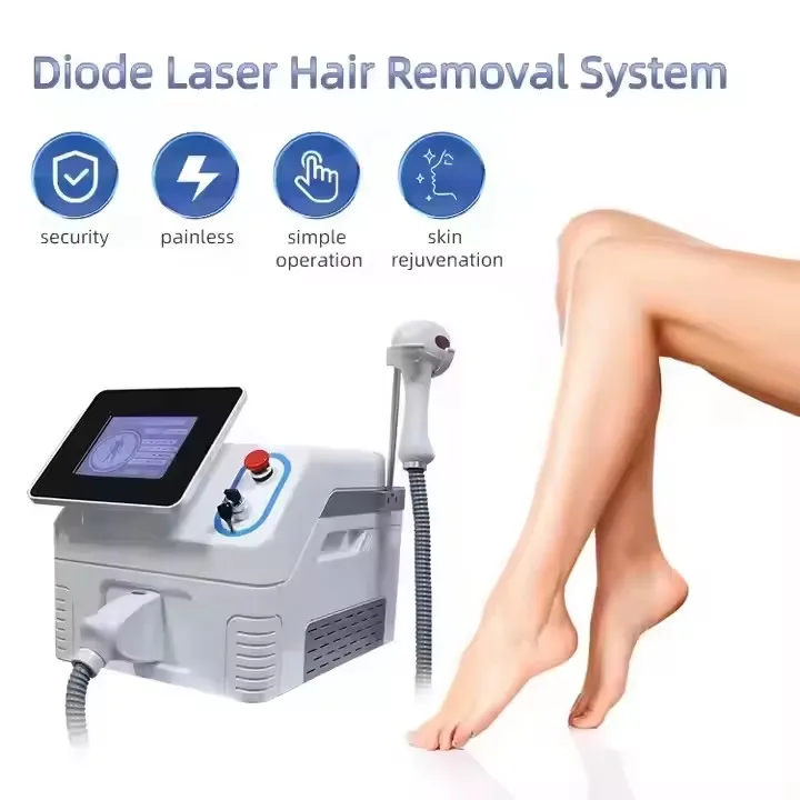 4000w 3 wavelength 755 1064 808 diode laser hair removal machine professional permanent hair removal device with ice head hai