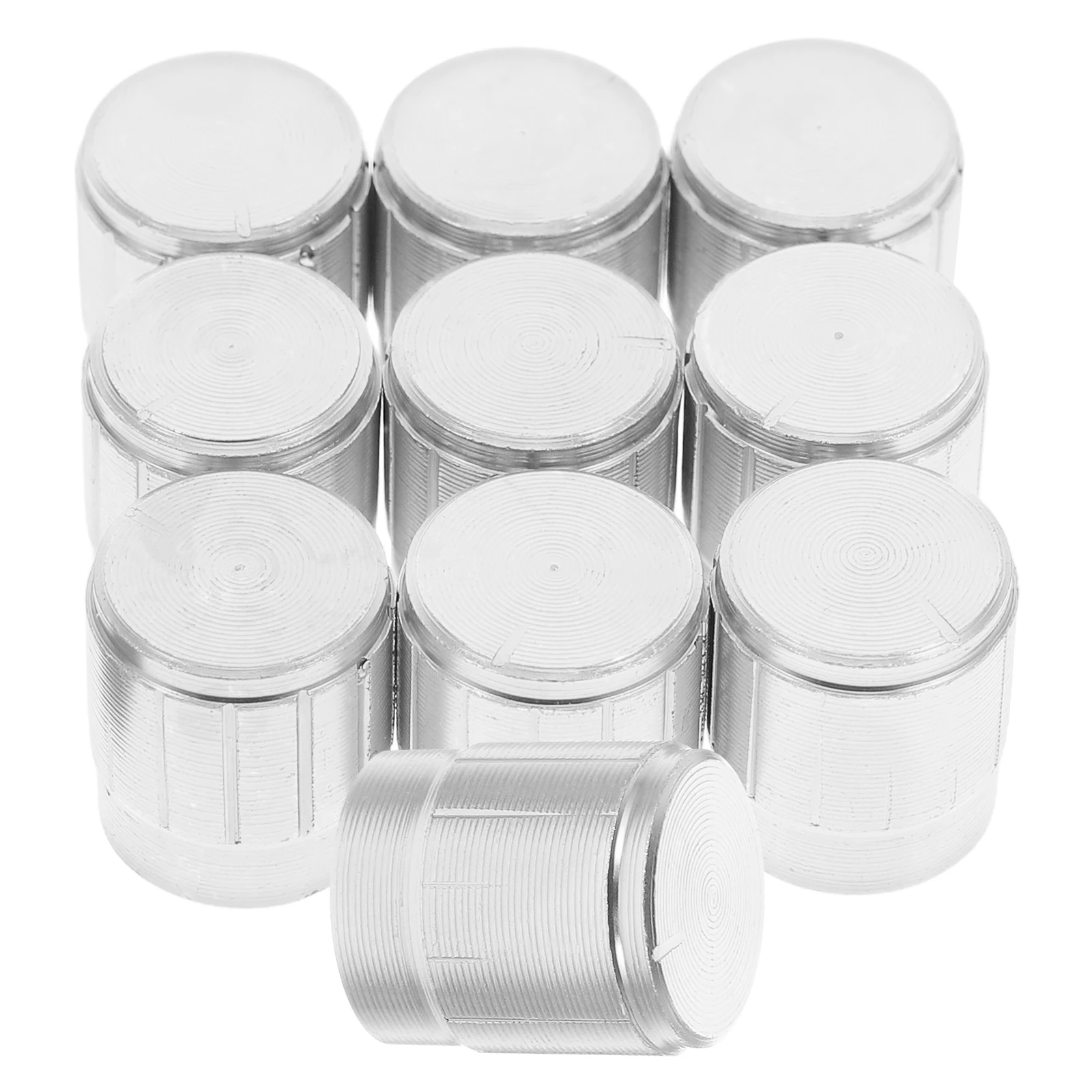 

10Pcs Metal Volume Knobs Aluminum Alloy Rotary Potentiometer Caps for Electric Guitar Bass Amplifier Controller Electronic Drums