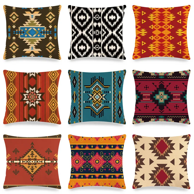 

Ethnic Indian Boho Pillowcase Persia Bohemian Pillows Case for Bedroom Bed Sofa Pillow Cover Luxury Designer Home Decor 45x45cm