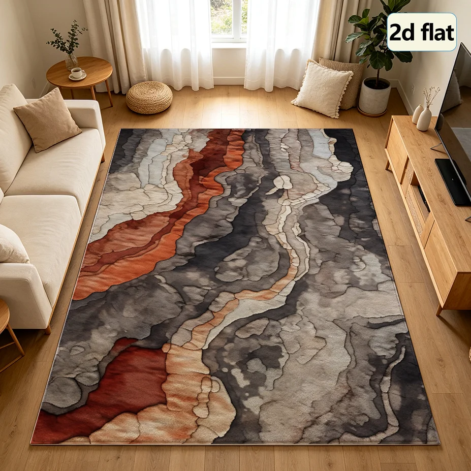 1 Piece Abstract Canyon Pattern Rug, Soft and Comfortable, Easy to Maintain, Machine Washable, Indoor Floor Mat, Suitable for Placing under a Table, Suitable for Farmhouse-Style Homes, Suitable for Living Room, Bedroom, Dining Area, Entryway, Home Office, Home Decor.