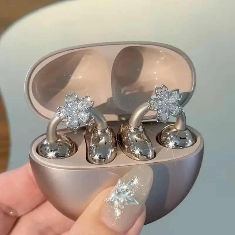 Enhance Headphone Aesthetic with 1Pairs DIY Buckle Zircon Diameter Clips