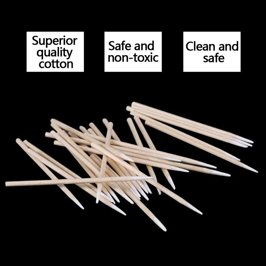 Cotton Swab Wood Disposable Tattoo Microblading Permanent Makeup Tools Safe Healthy for Cosmetic Beauty Soft Swab Stick Buds Tip