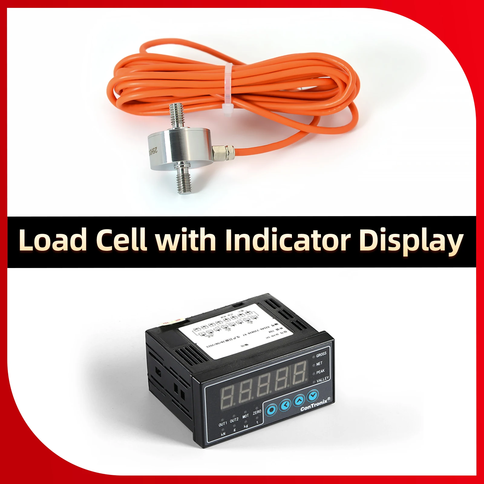 

Load Cell Sensor and Indicator Display,High Precision,Test Tensile Force and Compressive Force,Peak/valley lock、Unit conversion