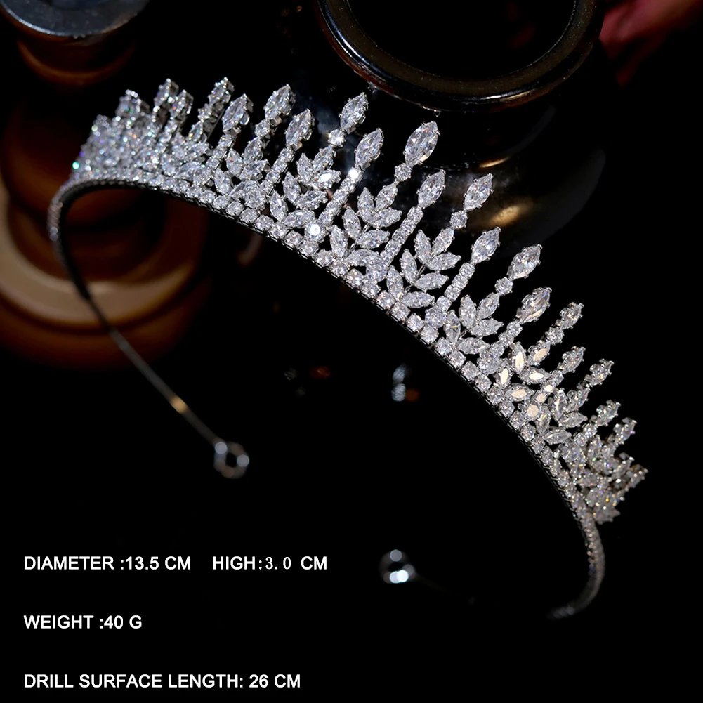 ASNORA New Tiara and Crown For Women Bridal Accessories Wedding Crowns CZ Crystal Tiaras Princess Pageant Party Headwear Gift