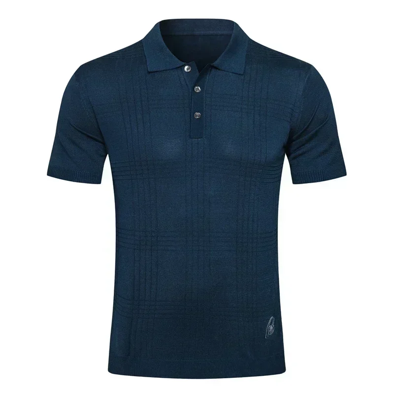 

SIJITONGDA 2025 Shirt Silk Men 2025 Summer New ShortPermanent Shirtthin Embroidery Zipper High Quality Big Size M-5XL