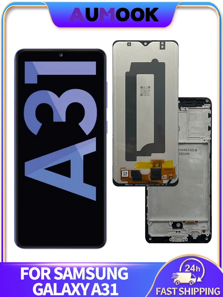 6.  4" AMOLED LCD do Samsung Galaxy A31 A315 Wyświetlacz LCD Ekran Dotykowy Digitizer Zespół A315F A315G A315N Ekran LCD z Ramką — zdjęcie produktu 7