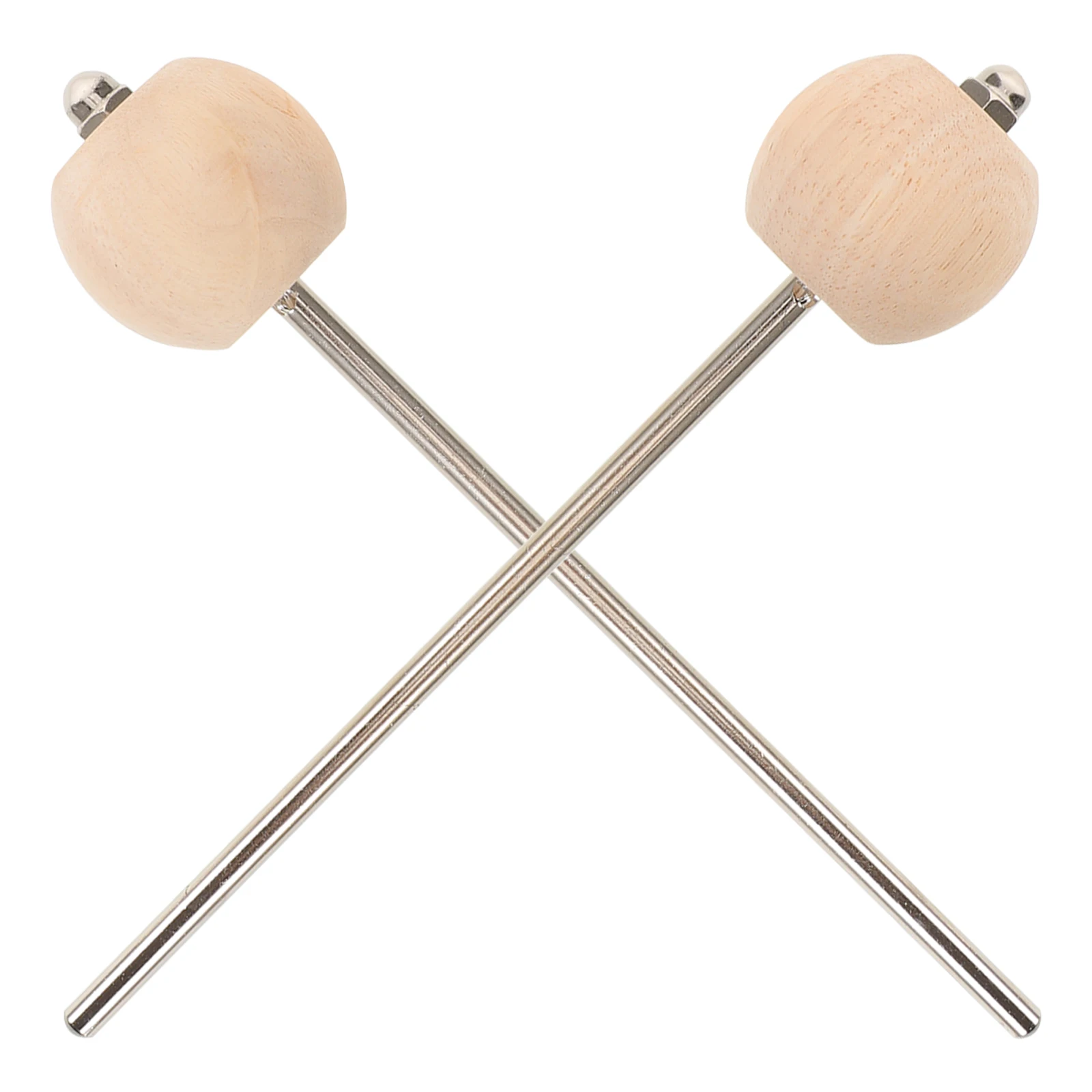 

Retro Wooden Hammer Head Bass Drum Pedal Beater Accessory Solid Performance Metal