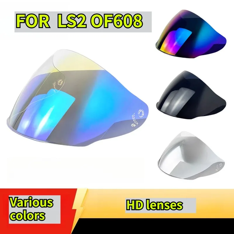 FOR  LS2 OF608 Helmet Visor Replacement Lens, Motorcycle Sunscreen UV Protection Scratch-resistant Accessory