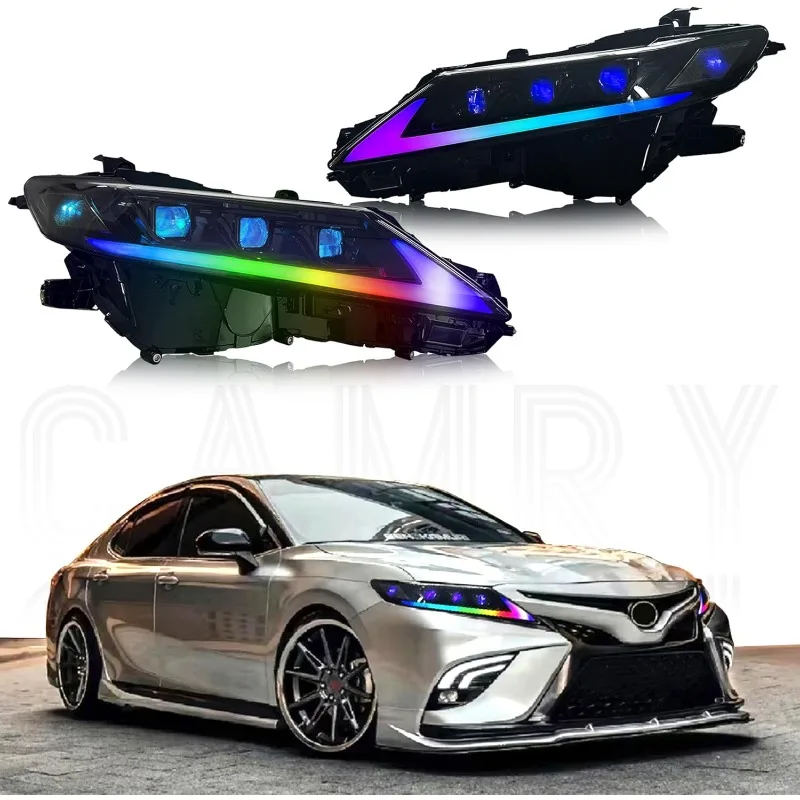 

1Set Headlights Assembly for Toyota Camry 8th Gen 2018-2024 Lighting Control Turn Signal Front Head Lamps