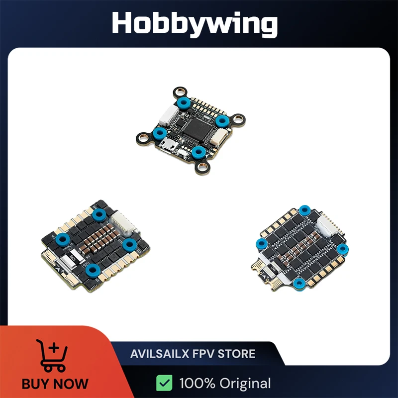

Контроллер полета Hobbywing Xrotor G2 F7 4в1 ESC Stack Combo - 45A 65A BLHeli_32 3-6S для FPV RC Drone Racing Quadcopter