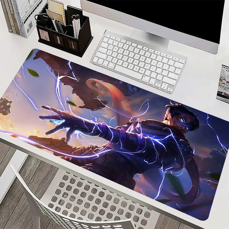 Apex Legends Wraith Anime Gaming Mouse Pad Laptop Accessories Gamer Cabinet Mousepad Office PC Purple Non Slip Desk Mat Carpet