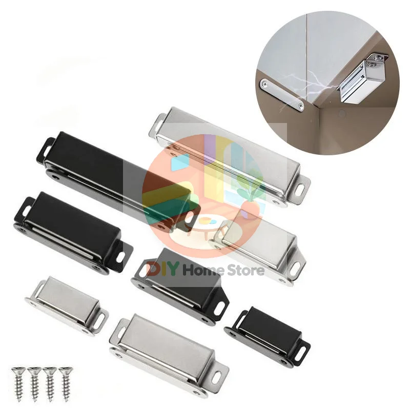 Heavy Duty Stainless Steel Magnetic Cabinet Door Catch Strong Suction Rustproof for Wardrobe Closet Drawer Commercial Use