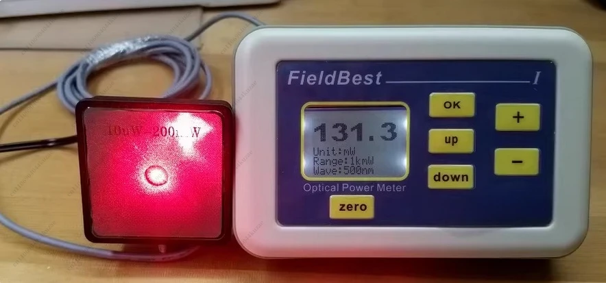 High-Precision Full-Wavelength Laser Power Meter - 200mW Range, 10uW Resolution with Pyroelectric Probe