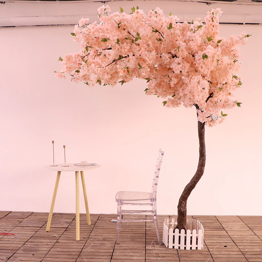 Home Decoration Luxury 230cm Artificial Cherry Blossom Trees for Wedding Party Hotel Backdrop Decor Outdoor Garden Fake Flower