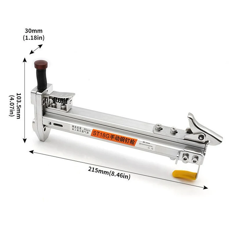 ST18 Steel Nail Gun Manual Extra 18MM Nails Concrete Nail Gun Walls Ceiling Cement Wire Slot Nailing Device Woodworking Tool view 5